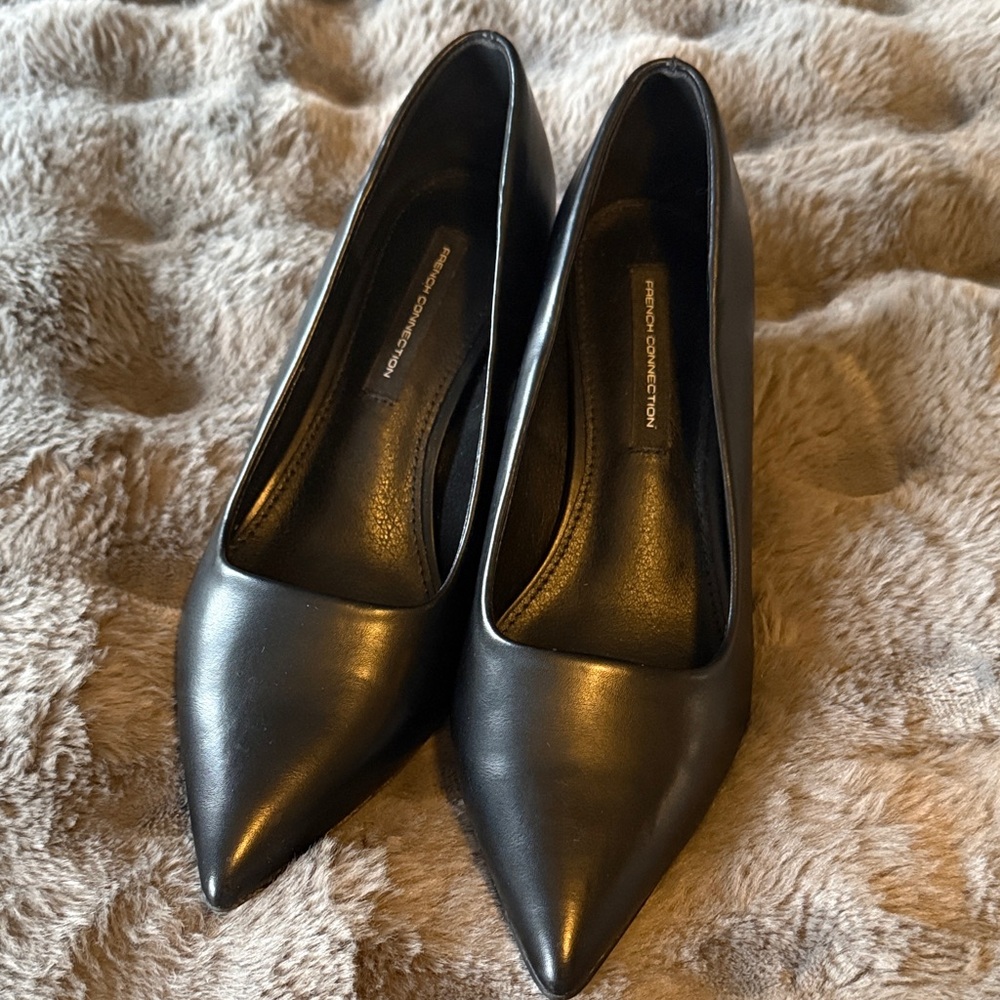 French Connection Black Pointed Heels